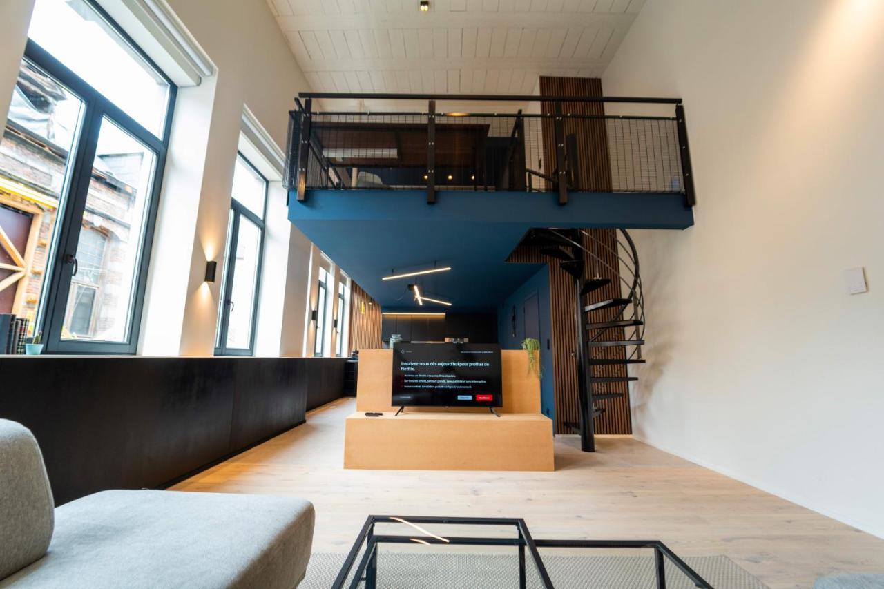 Atypique Loft Mons City Center Bagian luar foto